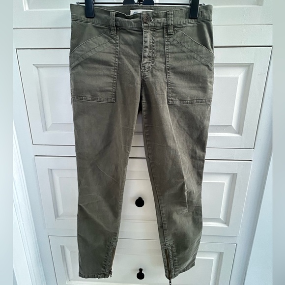 Madewell Cotton Olive Pants - Picture 2 of 3